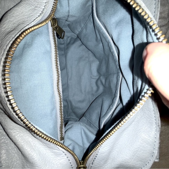 LIEBESKIND BERLIN LEATHER SHOULDER/CROSSBODY, Anthropologie, Dusty Blue/Grey - Picture 9 of 10